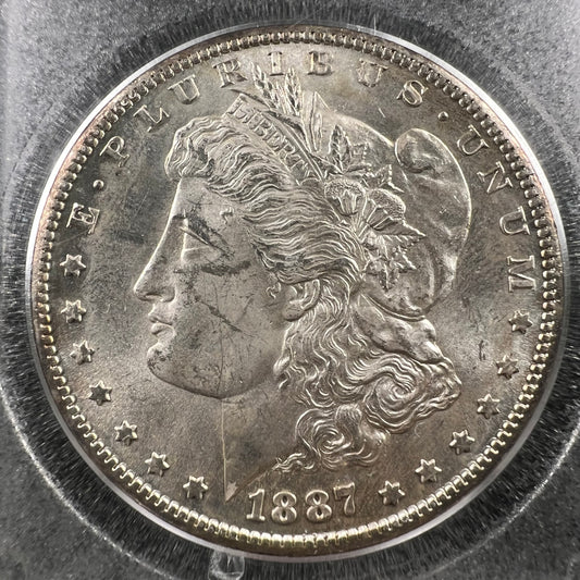 1887-S $1 Morgan Dollar Accugrade MS65
